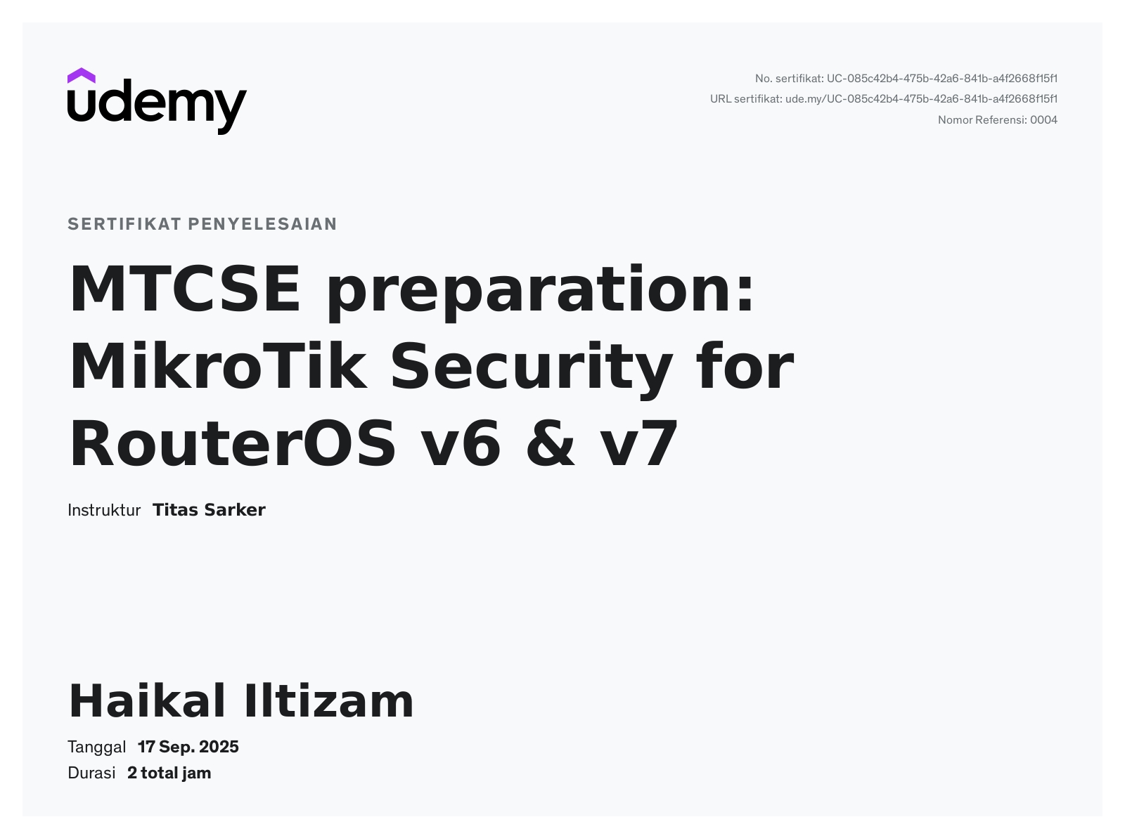 MTCSE preparation : Mikrotik Security for RouterOS v6 & v7