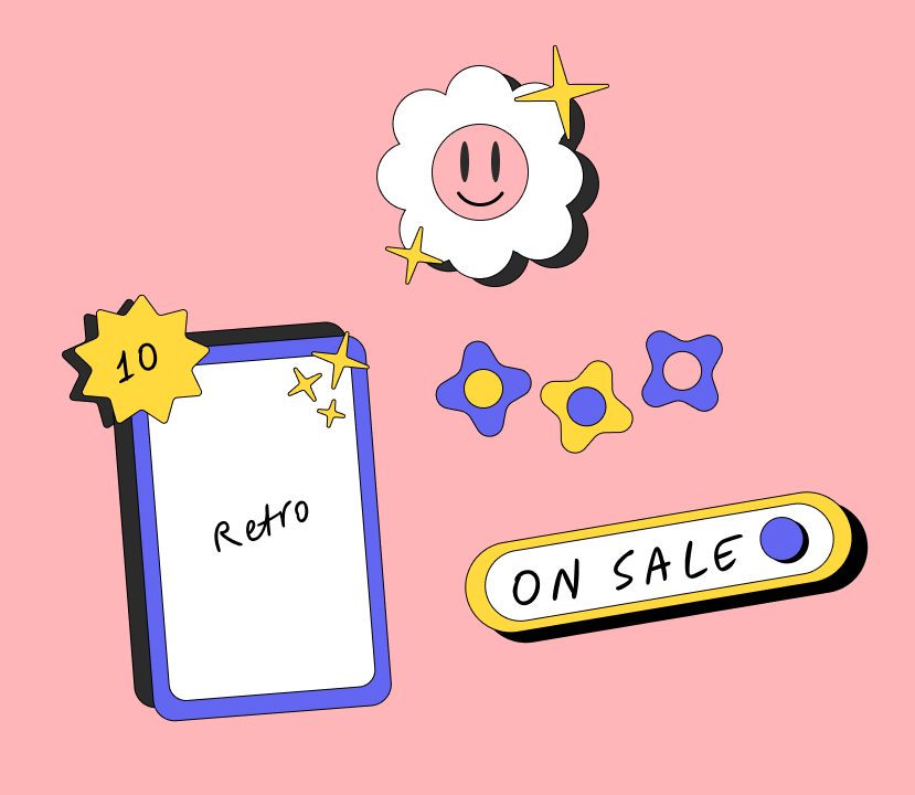 Retro Sticker Design